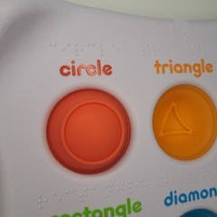 Fat Brain Toy Co Dimpl Duo Sensory Fidget Toy With Braille Colors Shapes Toddler
