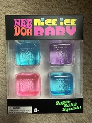 🔥NeeDoh Nice ICE Baby 4 pack, Set of 4 Nee Doh Mini Nice Cube BRAND NEW SEALED