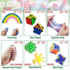 Scientoy Fidget Toy Set, 35 Pcs Sensory for ADD, OCD, Small, Multicolored