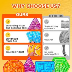 Squishy Toys Sensory Fidget for Kids: 4 Pack 17.78 mm (height), Multiple