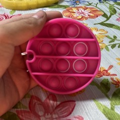 Pink Round Pop It Fidget Tactile Sensory Toy for Ages 4-11 Years
