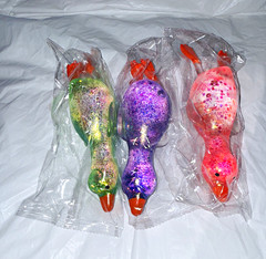 Lot of 3 Glitter Squishy Squeezable Stress Reliever Sensory Fidget Toys