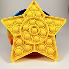 Creatov Pop It Fidget Toy 3 Pack Rabbit Round Star Sensory Bubble Push Toys