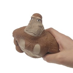 TikTok Monkey – Funny Brown Gorilla Stress Relief Toy, Squeeze Small,