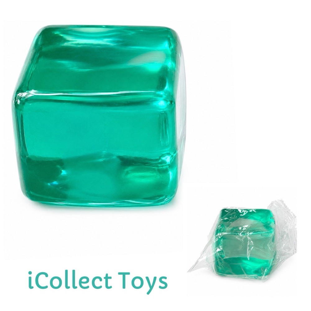 VIRAL Squishy TEAL TURQUOISE Squishy Cube 2” Nice Cube Gel Squishy
