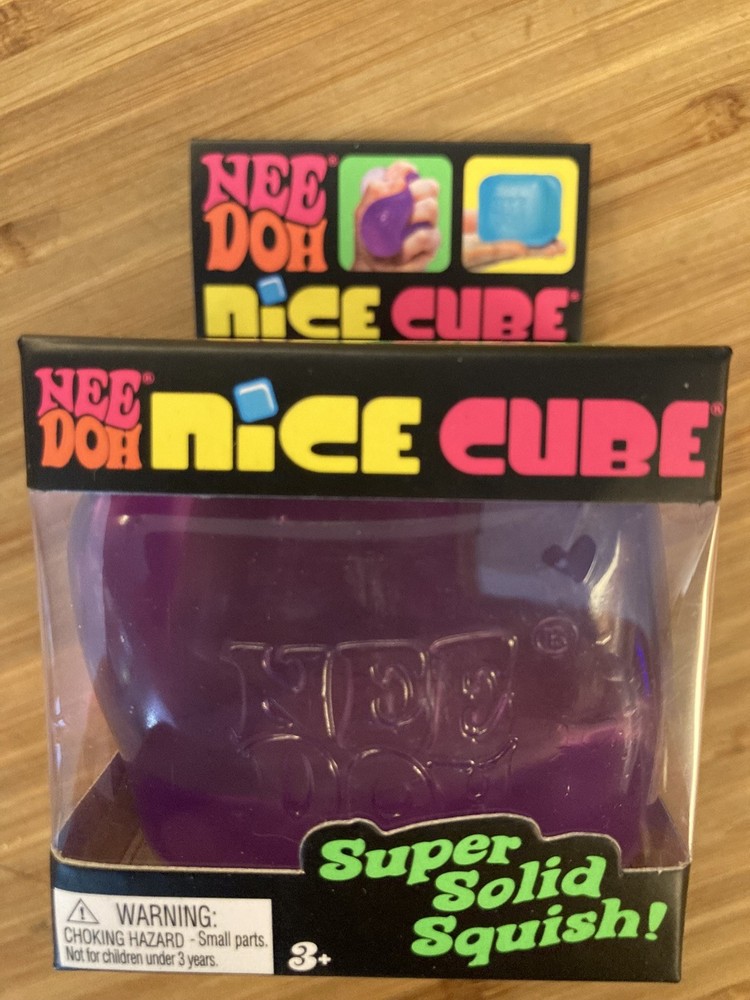 NEW Nee Doh Needoh Nice Cube Super Solid Squish purple Toy