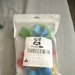PandaEar Tactile Sensory Toy Set, 8-Pack Pull Up Exercise Rings, Panda