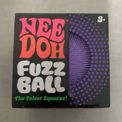 Schylling NeeDoh Fuzz Ball Velvet Tactile Squeeze Toy, Purple, Ages 3+, 26057HY