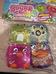 ORB Curiosities Sugar Swaps Mini Animal Pals Squishy Squeeze Toys 4-Pack- New