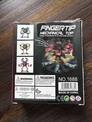Transformable Fingertip Spin Top Fidget Spinner Deformable Robot Gyro Yellow