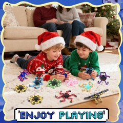 12PC Transformable Fidget Spinner Robot Toys for Kids Adults Stress Relief robot