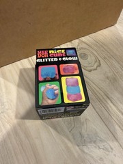 NeeDoh Nice Cube Glitter & Glow Squishy Stress Toy Fidget Sensory Shylling NEW!