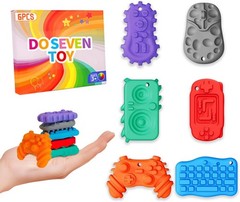 6Pcs Silicone Sensory Toys Set,Quiet Fidget for Kids and Adults,Gamepad…