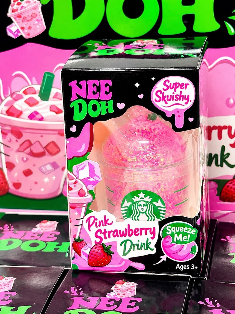 MINI Pink Drink Starbucks Sugar Squishy Cup Limited Edition Toy New In Box PINK