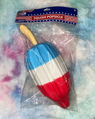 Sunny Days Squish Popsicle Tactile Squeeze Toy Red White Blue Age 3+