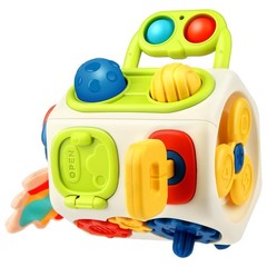 Vanmor 10-in-1 Busy Cube for 18+ Months Toddlers – 8-Sided Montessori Medium