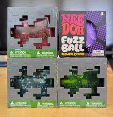 3x Minecraft Jelly Cube & 1x Needoh FuzzBall Flower Power