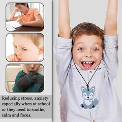 Chew Necklaces for Sensory Kids, Sensory Toys for Kids with Autism, ADHD, SPD, 6