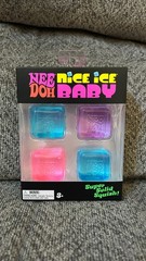 🔥NeeDoh Nice ICE Baby 4 pack, Set of 4 Nee Doh Mini Nice Cube