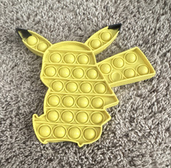 Pokémon Pikachu Yellow Silicone Pop It Fidget Tactile Sensory Toy