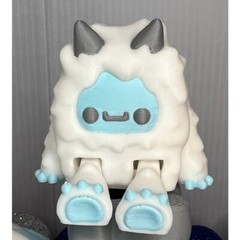 Yeti Figurine 3D Printed – Abominable Snowman in Blue or Pink – Articulating Toy
