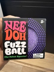 NeeDoh Super Fuzz Ball XL Velvet Squeeze Purple Fuzzball Squeeze Stress Ball NEW