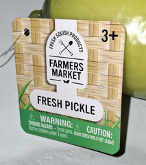 Farmers Market Fresh Pickle Squishy Squeeze Toy, Green, Ages 3+
