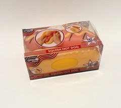 Squishy Hot Dog Squeezy Fidget Toy Sunny Days 2-in-1 Hotdog Stress Relief NEW