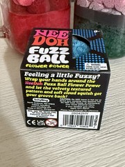 BLUE Needoh FUZZ BALL Flower Power Nee Doh Squishy NEE-DOH Fuzzball AUTHENTIC US