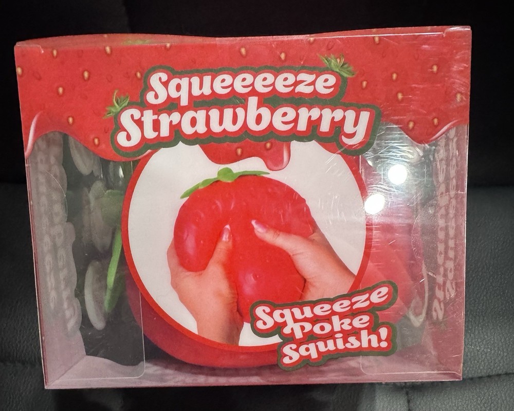 Squeeezy Jumbo Squeeeeze Strawberry Squishy Toy Sensory Sunny Days Squish