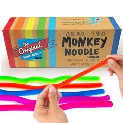 IMPRESA Monkey Noodles Fidget Toys for Focus 12 X 3 X 0.75 Inches, Multicolor