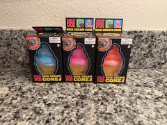 NeeDoh Nice Cream Cone SET OF 3 Nee Doh Ice Cream Cone Toy Pink Orange Blue