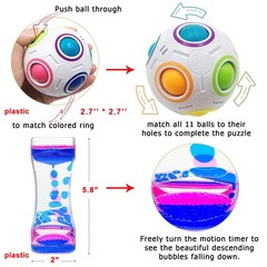 Scientoy Fidget Toy Set, 35 Pcs Sensory for ADD, OCD, Small, Multicolored