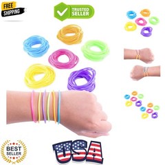 80s Colorful Retro Rock Pop Star Rainbow Diva Disco Jelly Neon Gel Stretchabl…