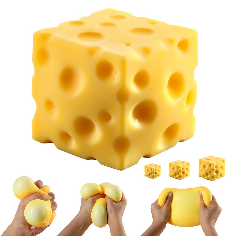 Dasdsa Cheese Squishy Cube Block Squishy Fidget Toys For Adults Easter Basket