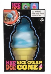 Nee Doh Nice Cream Cone Tactile Squeeze Toy Blue Sensory