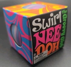 Viral Nee Doh Swirl Teenie – Sensory Squeeze Toy – Mini Groovy Glob – Purple