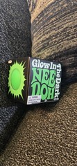 NeeDoh 2022 Rare Green GLOW IN THE DARK Groovy Glowing Glob Squishy Toy Sensory