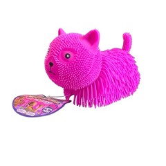 Squishy Squeeze Stress Relief Pufferz Pink Kitty Cat 7” Sensory Fidget Toy New