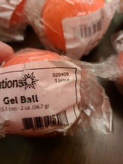 Abilitations Gel Ball, 2 Inches, 2 Ounces, Orange, LOT of 7, All New and Sealed