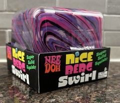 Nee Doh Nice Berg Swirl Super Solid Squish PINK/BLACK/PURPLE NEW **QUANTITY**