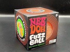 Nee Doh Needoh FUZZ BALL The Velvet Squeeze Fuzzball NEW Orange