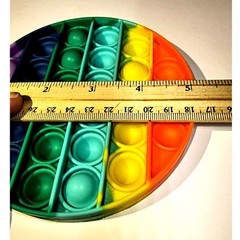 1786. Sensory Fidget Toys Silicone Bubbles Round Rainbow Colors