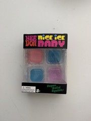 NeeDoh Nice Ice Baby 4 pack, Set of Four Nee Doh Mini Nice Cube Tik Tok Rare