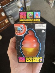 Schylling NeeDoh Orange Nice Cream Cone Ice Cream Squish Fidget Toy New In Box