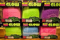 Nee Doh Nice Cube – Super Solid Squish – Glow- Lot Of 6 – New in Box