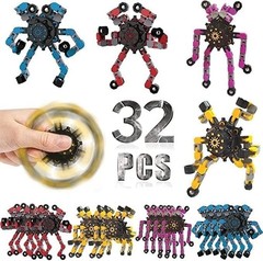 32 Pcs Fidget Spinners Toys for Kids & Adults, Deformable Robot Transformable Fi