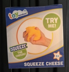 Toymendous Squeeze Cheese Non Toxic Squish Toy – Cheese Block – Authentic