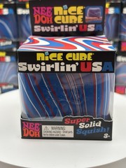 Needoh Nice Cube Swirlin USA Lines Up and Down Pattern Rare TikTok Viral Squish