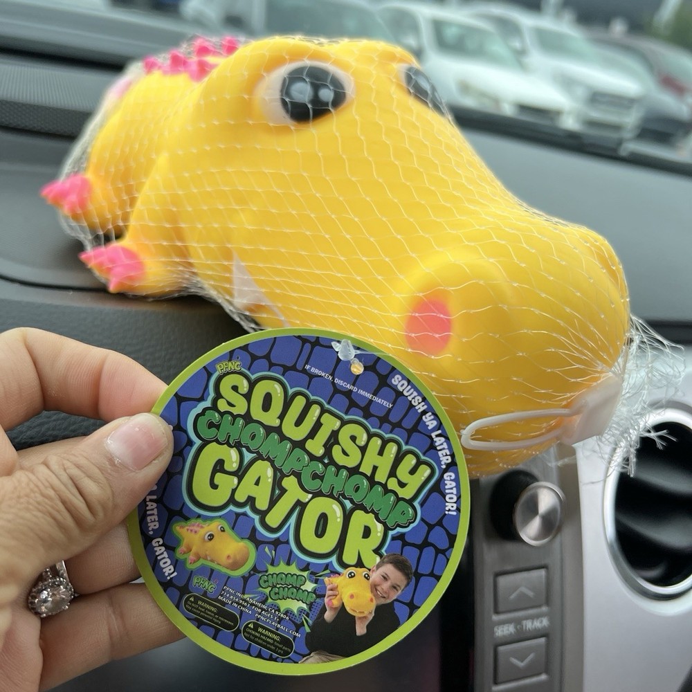 PPNC Squishy Chomp Chomp Gator Kids OS Yellow NWT Sensory Toy